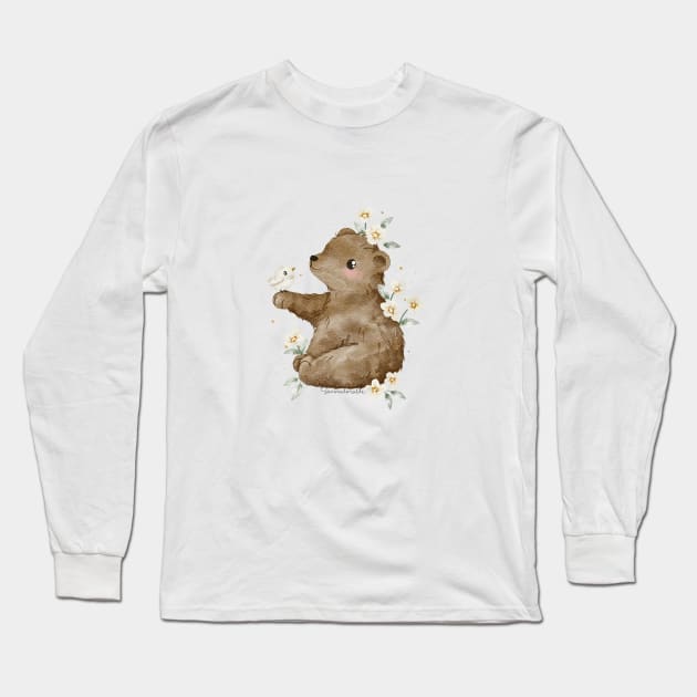 Bear bird friends Long Sleeve T-Shirt by sannadorable
